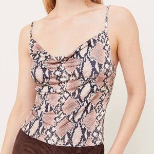Urban Outfitters Cowl Neck Camisole Top Snakeskin Size Medium